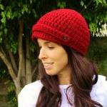 Chunky Newsboy Crochet Cap..