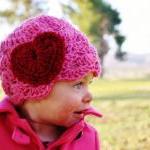 Pink Baby Crochet Hat With..