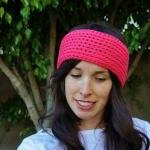 Hot Pink Knit Style Earwar..